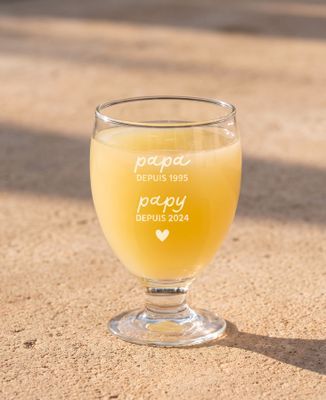Verre à pastis Papa et papy depuis année gravé - Apéro, Cadeaux Papy