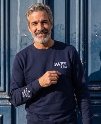 Sweatshirt homme Papy club et prénoms personnalisés brodé - Cadeaux Papy