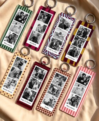 Porte-clés Polaroid et fond mode - Cadeaux Maman, Ajouter mes photos, Cadeaux Couple Femme, Cadeaux Couple Homme
