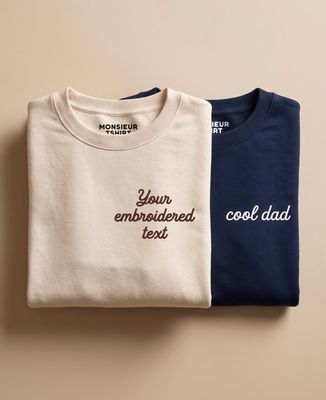 Men's sweatshirt Custom embroidered text - Sport, Aperitif, Couple gifts, Wedding