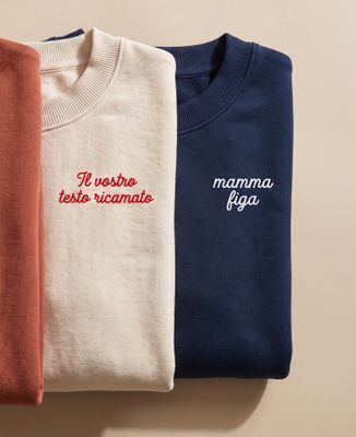 Felpa donna Testo ricamato personalizzato - Sport, Aperitivo, Regali per coppie, Matrimonio