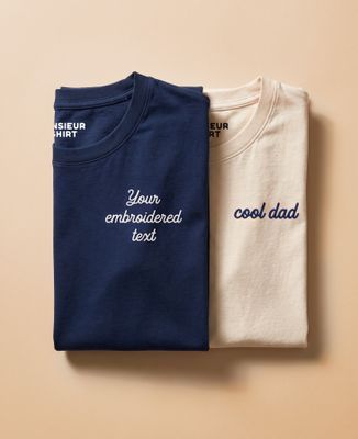 Men's T-Shirt Custom embroidered text - Sport, Aperitif, Couple gifts, Wedding