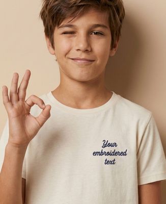 Child T-Shirt Custom embroidered text - Sport, Aperitif, Couple gifts, Wedding