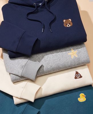 Hoodie per lui Pittogramma ricamato personalizzato - Sport, Regali per papà, Regali per la mamma, Calcio, Addio nubilato/celibato, matrimonio, Regali per coppie, EVJF