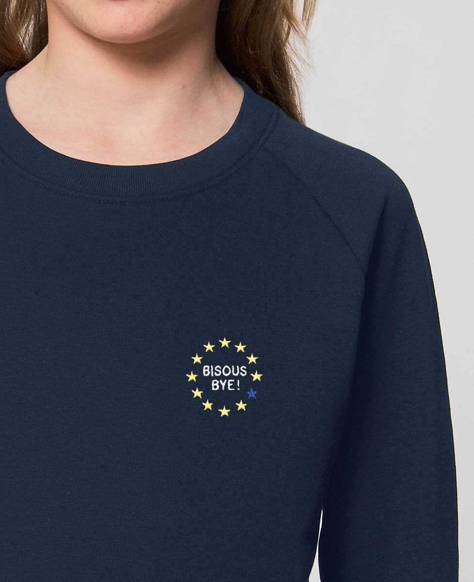 Sweatshirt enfant Bisous bye ! (brodé)