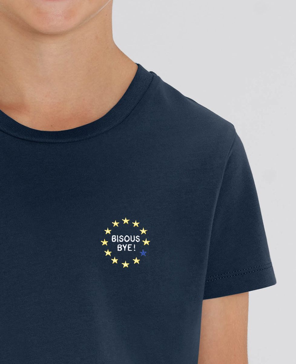 T-shirt enfant Bisous bye ! (brodé)