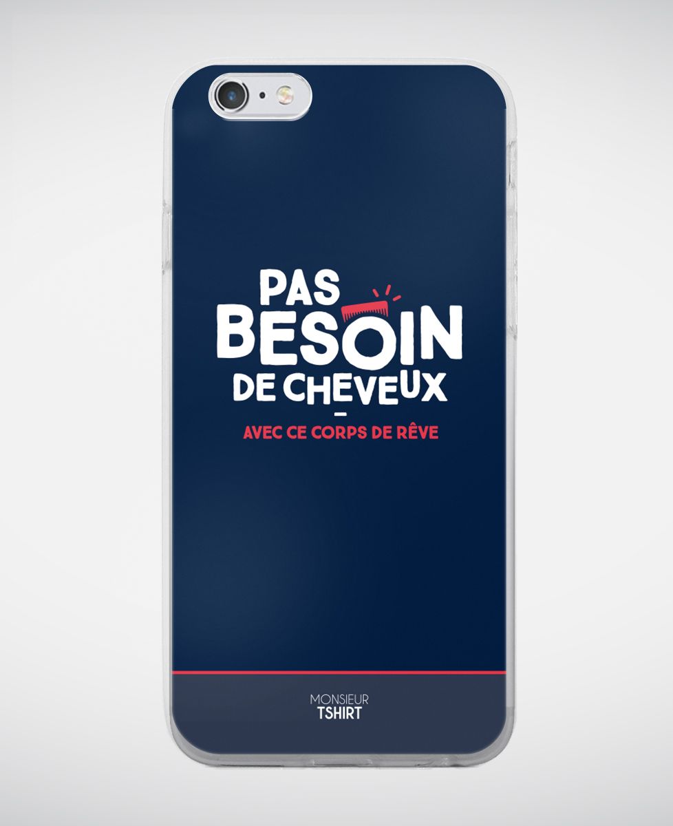 Coque smartphone Pas besoin de cheveux