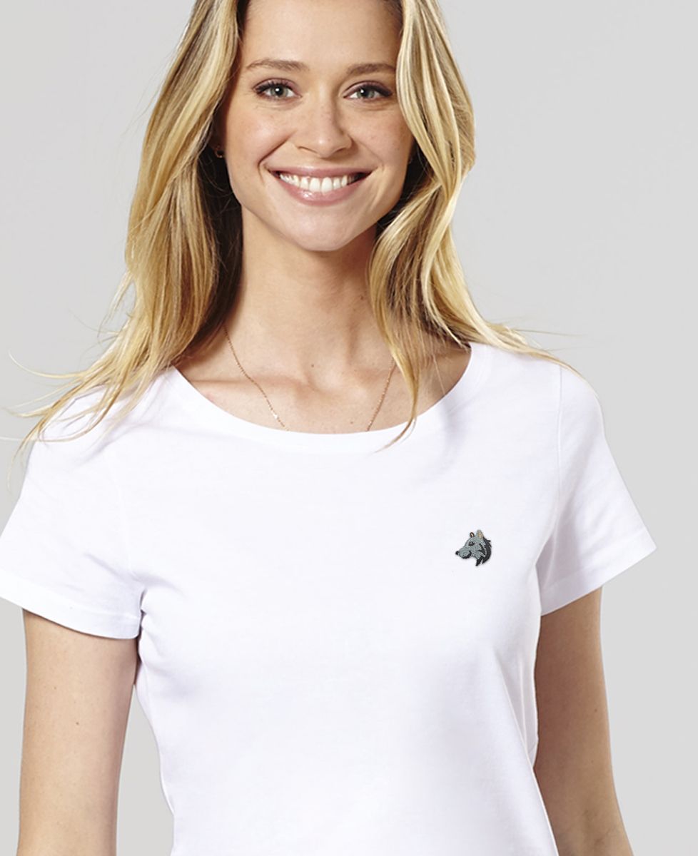 T-shirt per lei Lupo (ricamato)
