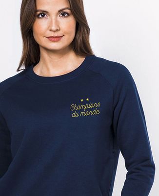Sweatshirt femme Champions du monde brodé