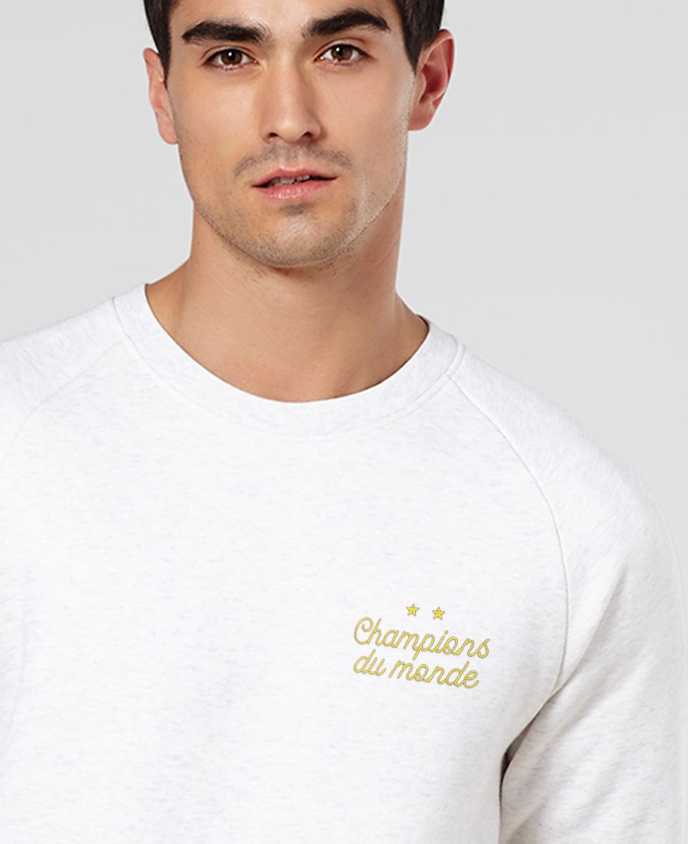 Sweatshirt homme Champions du monde brodé