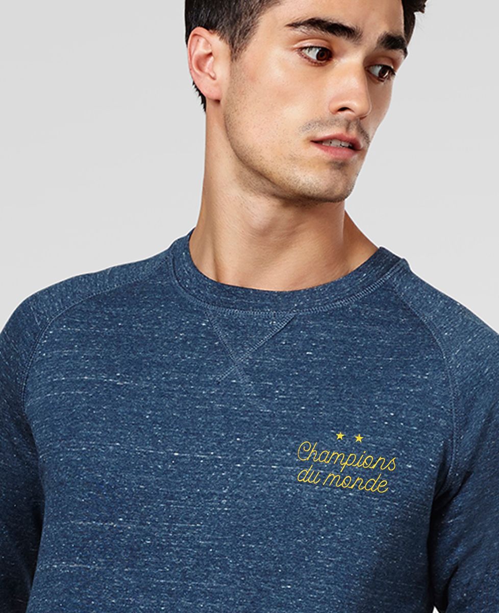 Sweatshirt homme Champions du monde brodé