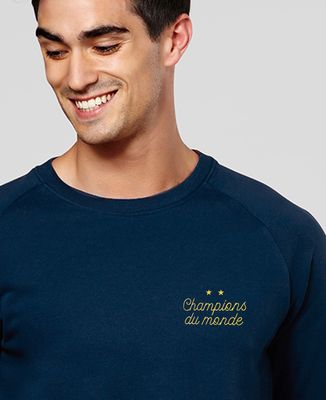 Sweatshirt homme Champions du monde brodé