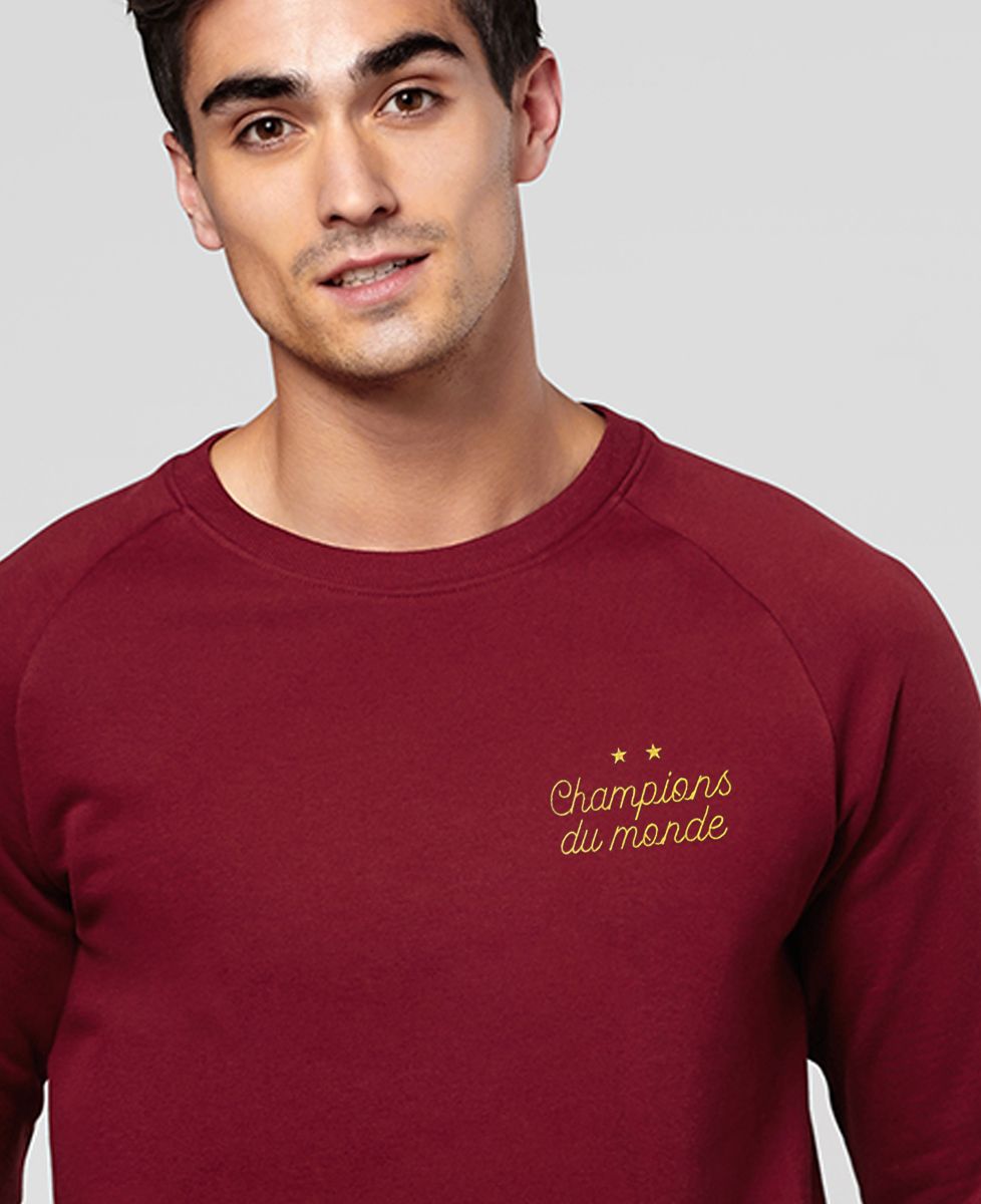 Sweatshirt homme Champions du monde brodé