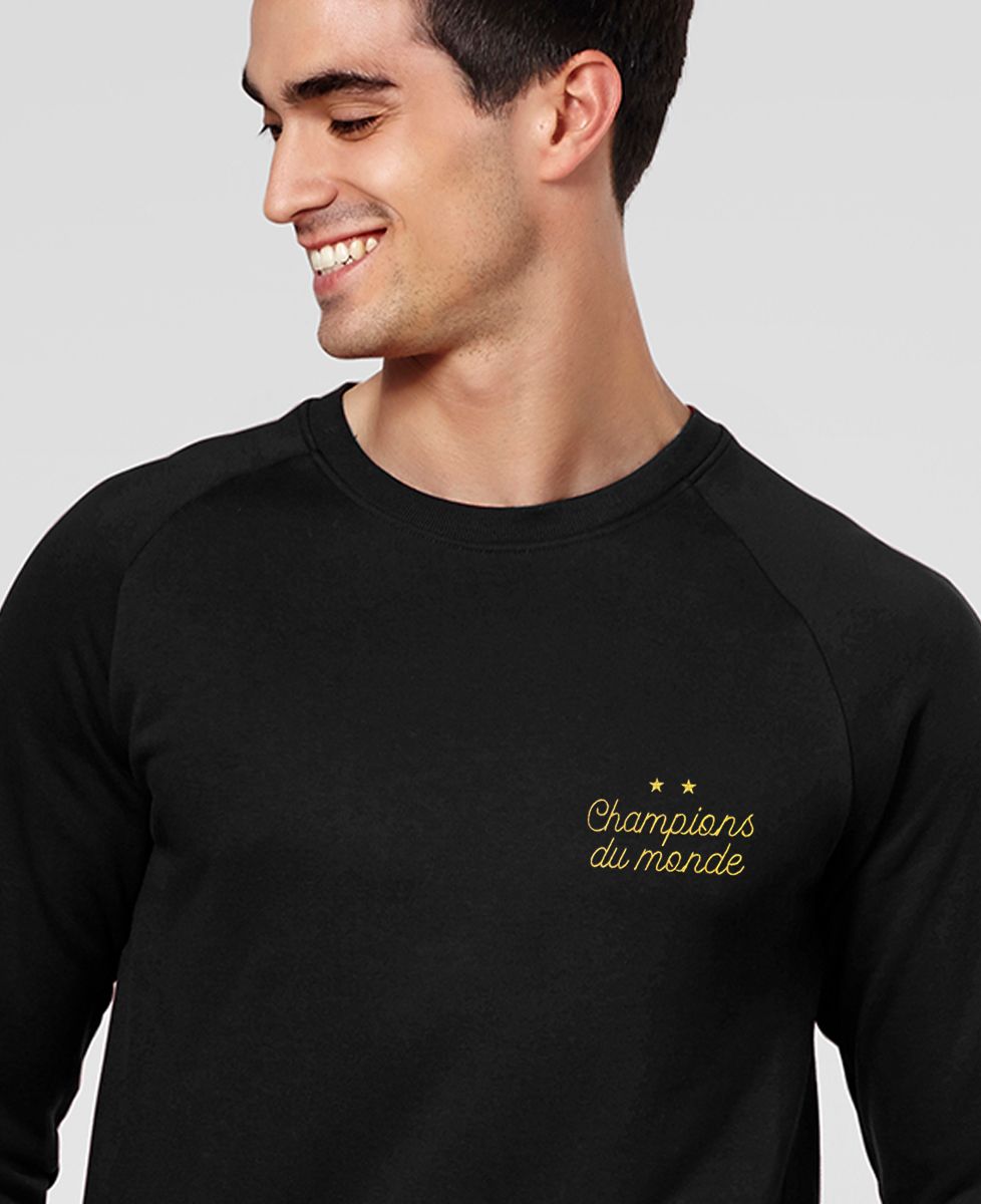 Sweatshirt homme Champions du monde brodé