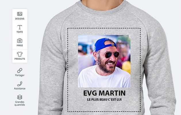 Sweatshirt imprimé personnalisé Monsieur TSHIRT