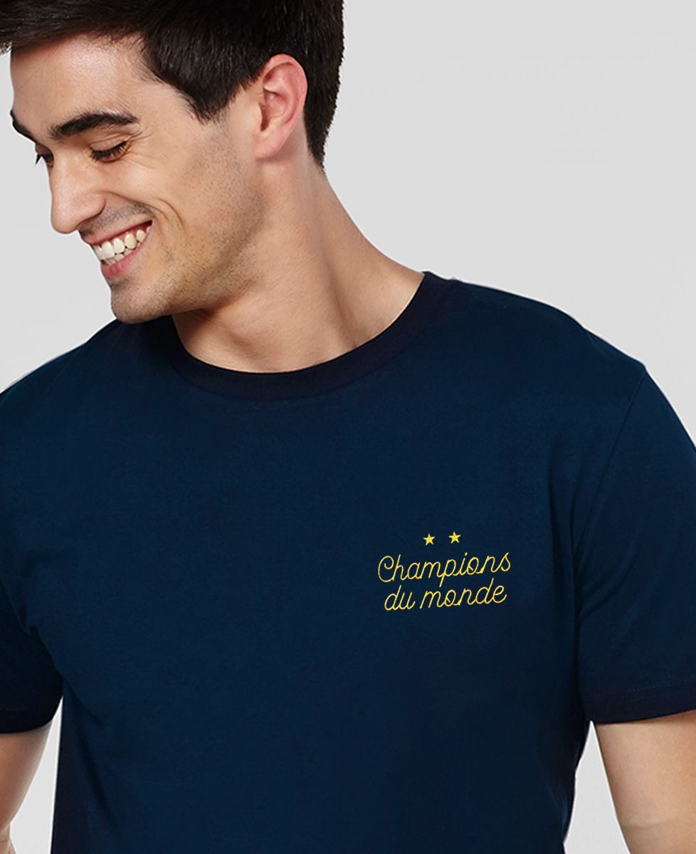 T-Shirt homme Champions du monde brodé