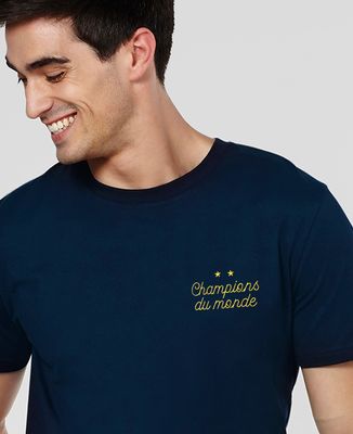 T-Shirt homme Champions du monde brodé