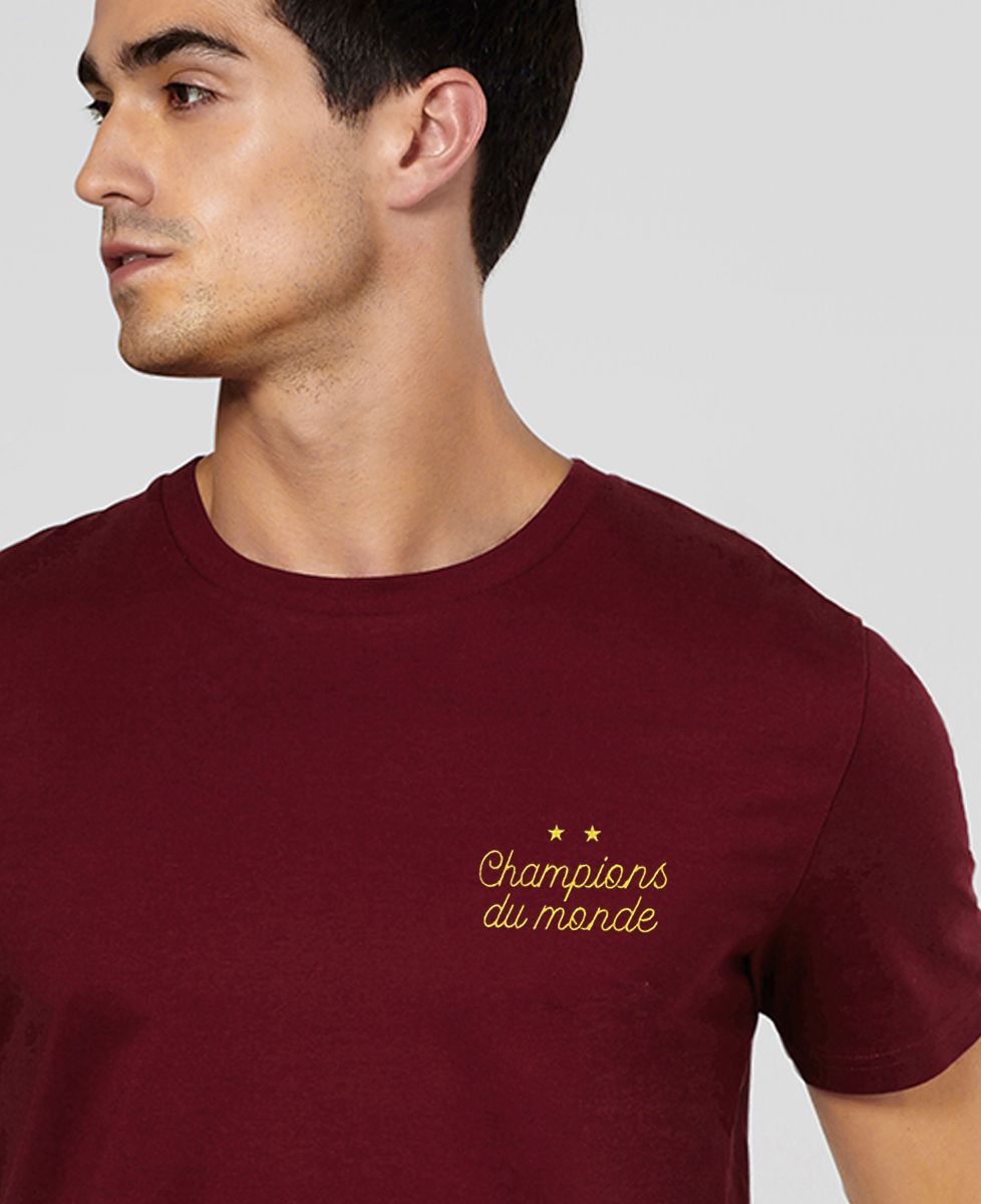 T-Shirt homme Champions du monde brodé