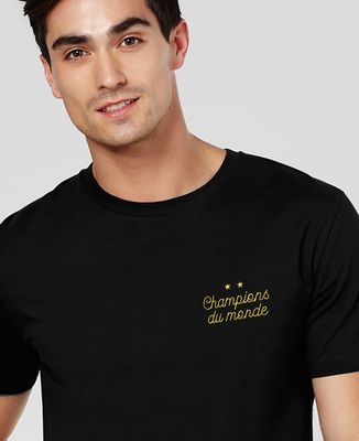T-Shirt homme Champions du monde brodé