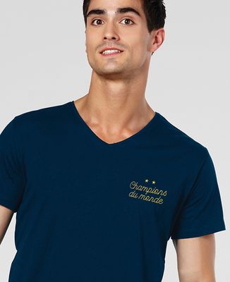 T-Shirt homme Champions du monde brodé