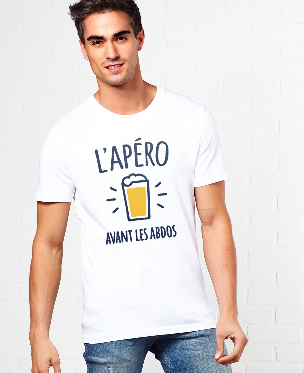 T-shirt homme L'apéro avant les abdos - Apéro