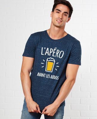 T-Shirt Humoristique "Avant Les Cadeaux C’est L’apéro" - Père Noël En Chemise Hawaïenne, Bière à La Main