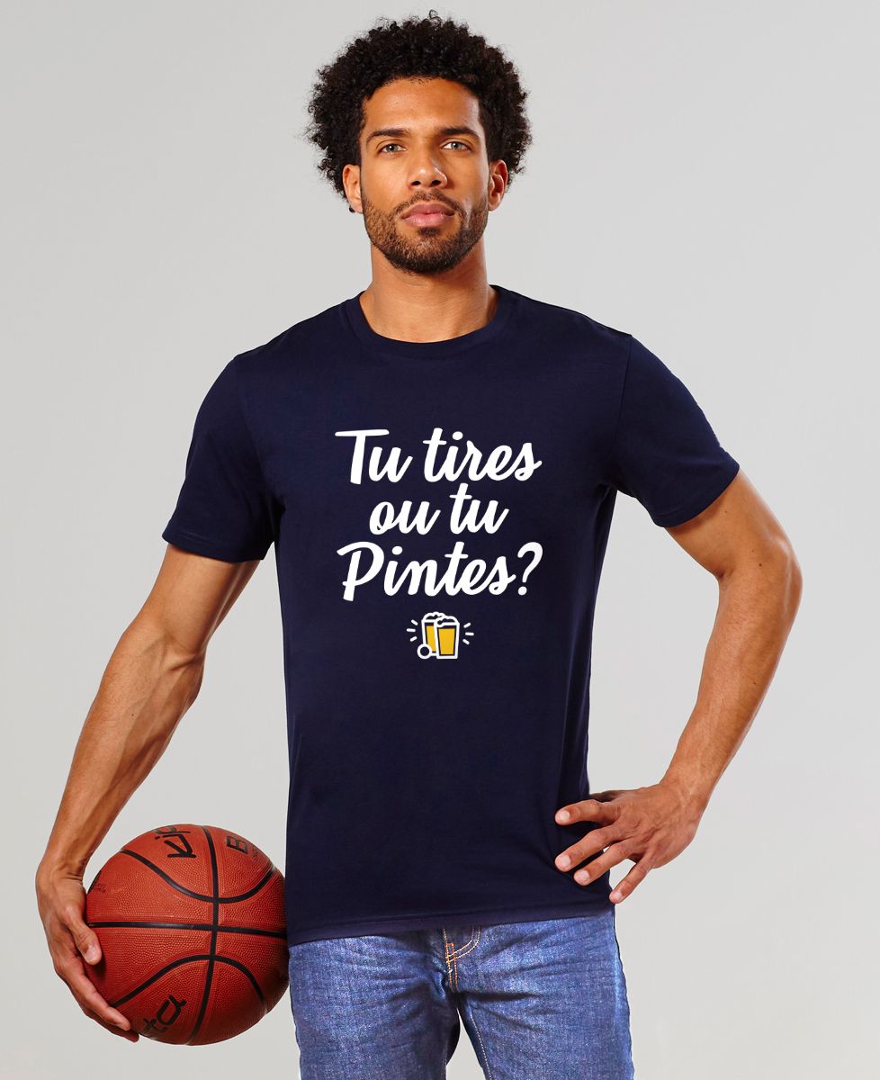 T-shirt homme Tu tires ou tu pintes ? - Apéro