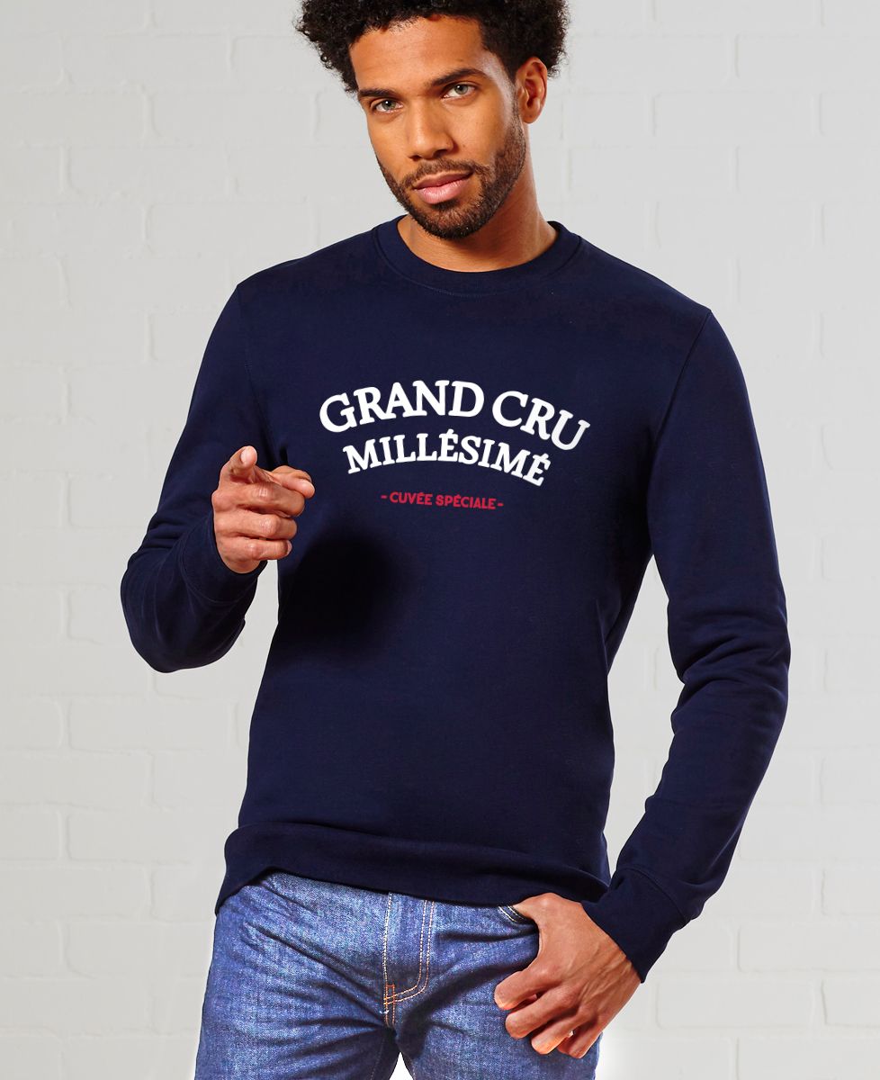 Sweatshirt homme Grand cru millésimé - Apéro