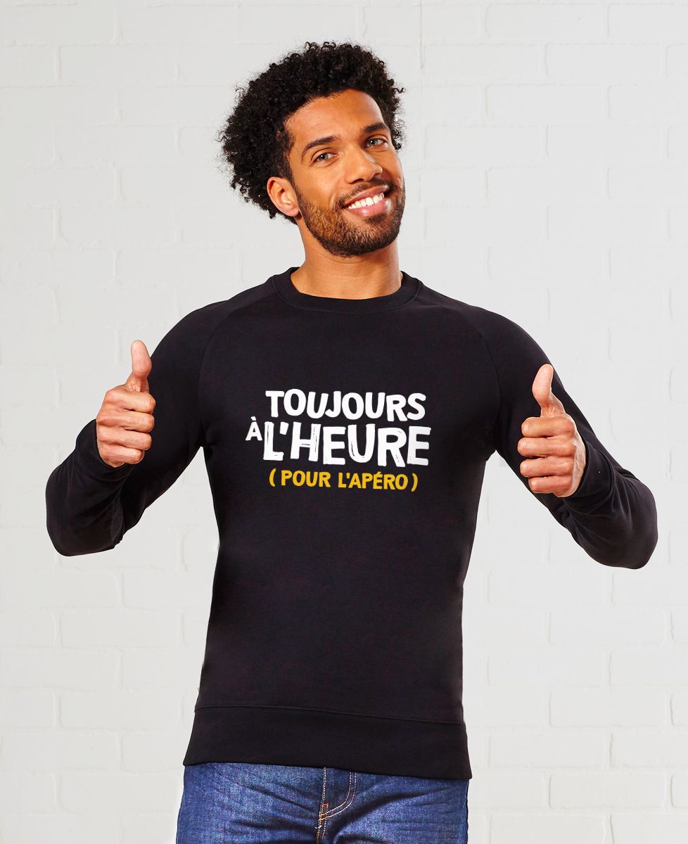 Sweatshirt homme Toujours à l'heure II - Apéro