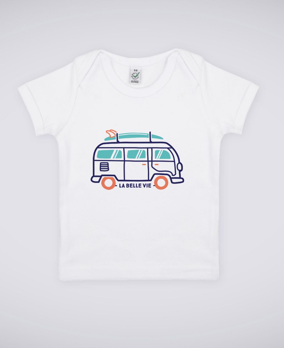 T-Shirt bébé La belle vie en van