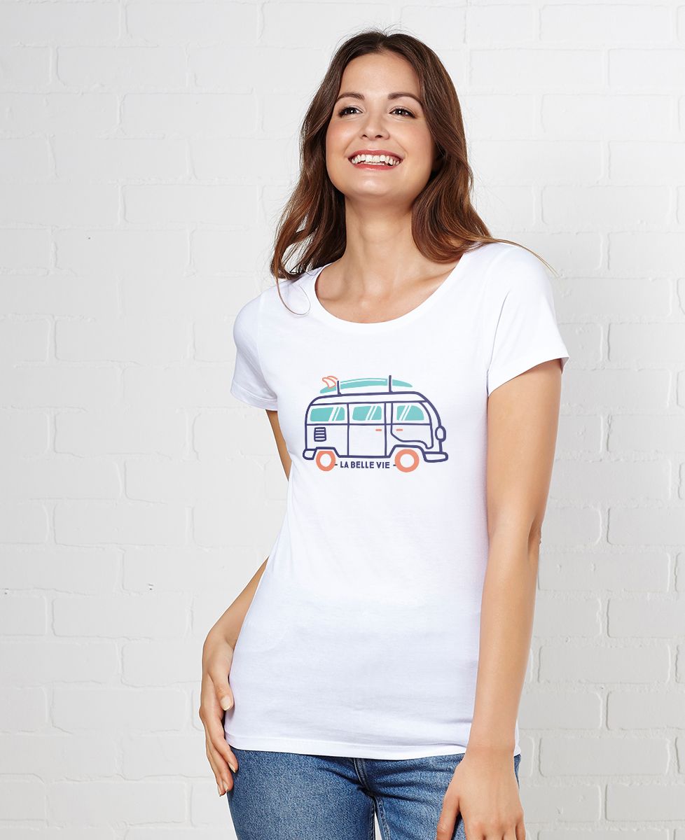 T-shirt femme La belle vie en van
