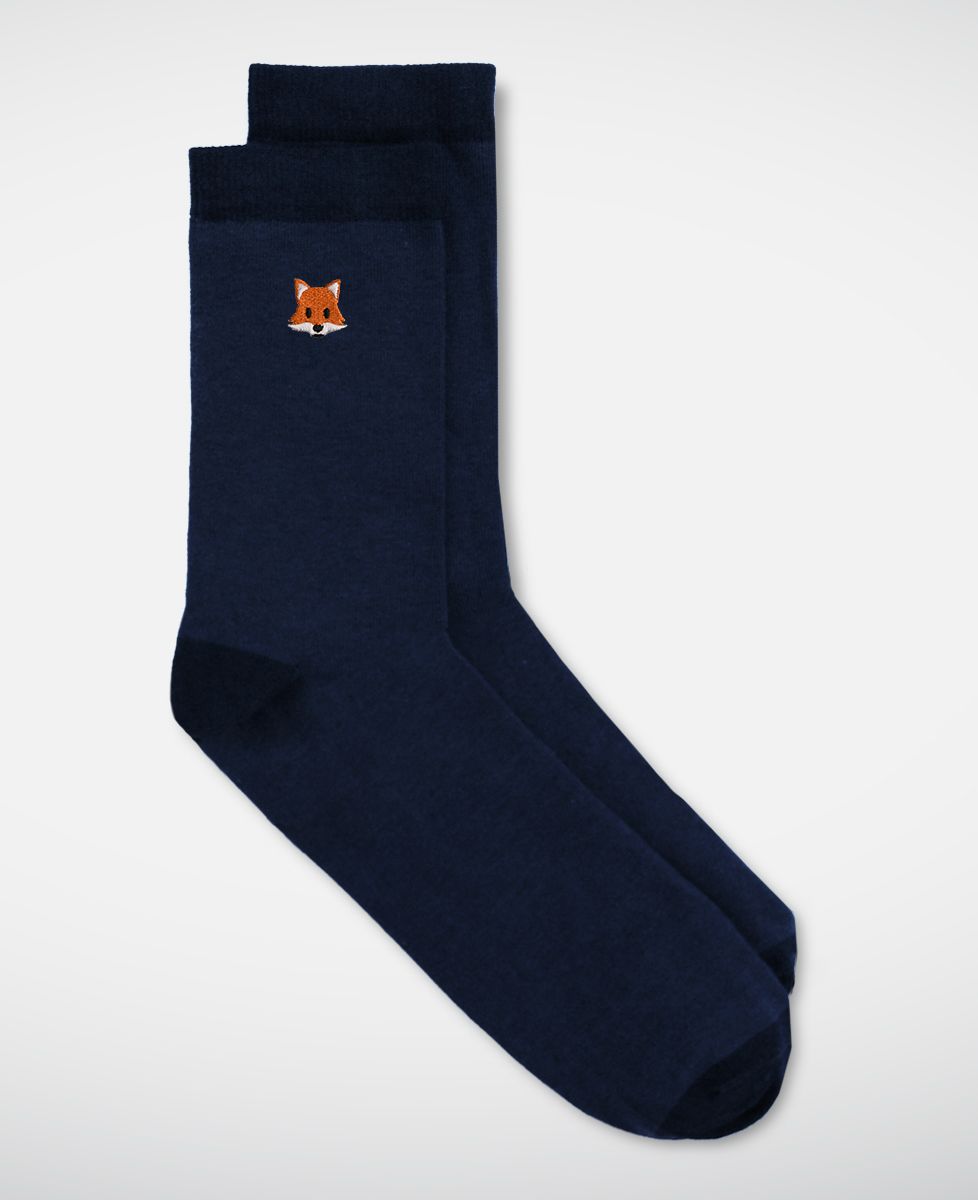 Socken für Herren Fuchs (gestickt) - Tiere