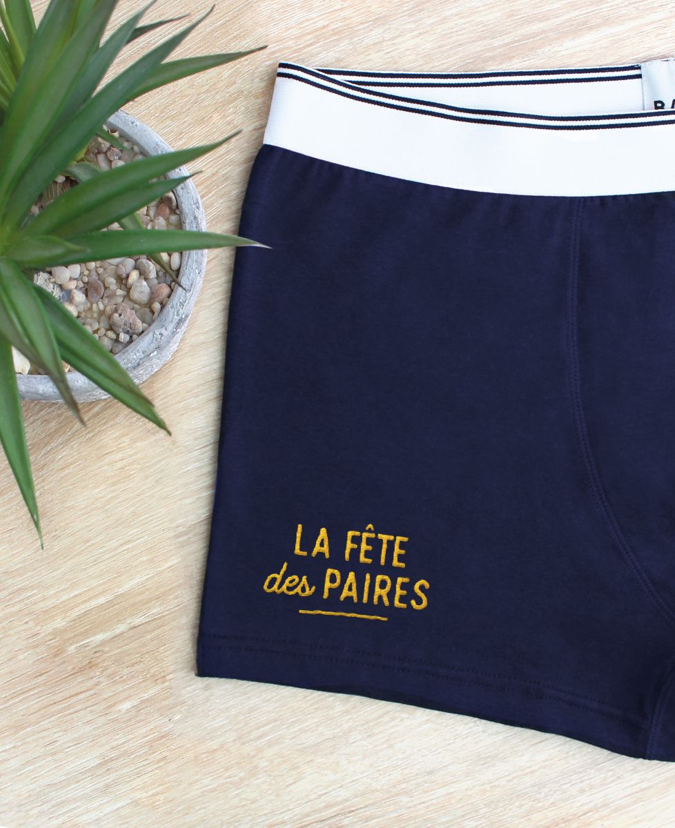 Boxer La fête des paires (brodé) - Cadeaux Papa