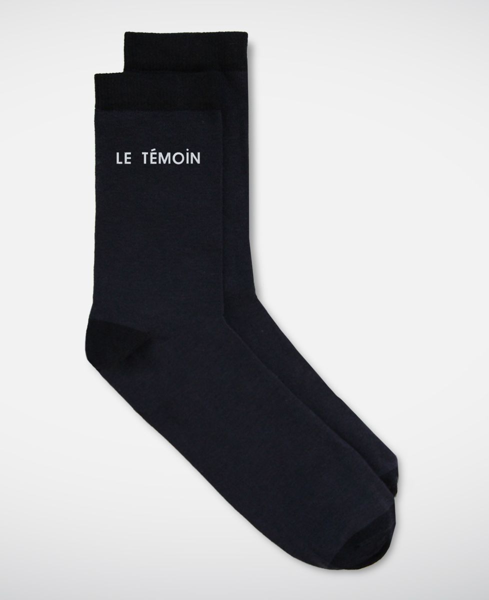 Chaussettes homme Le Témoin (brodé) - Mariage