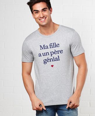 T-shirt Homme Ma fille a un père génial Monsieur TSHIRT
