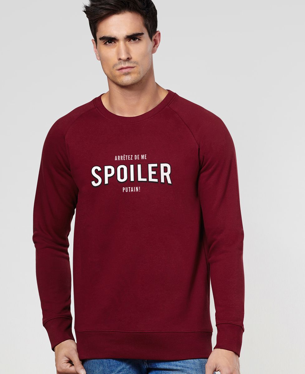Sweatshirt homme Arrêtez de me spoiler - Apéro, Films & Séries
