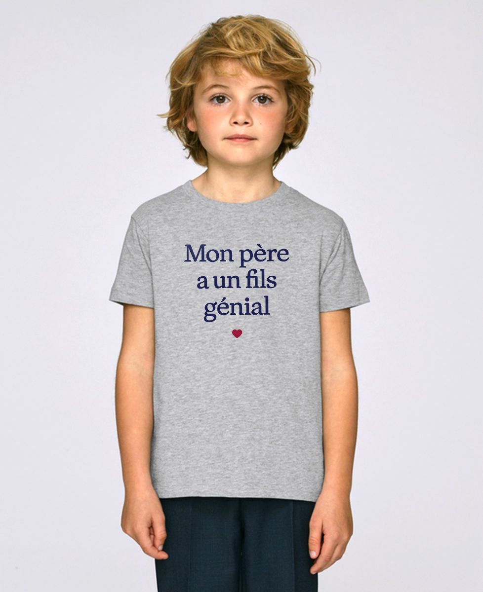 T-shirt enfant Mon père a un fils génial - Cadeaux Papa, Cadeaux Couple, Duo assortis
