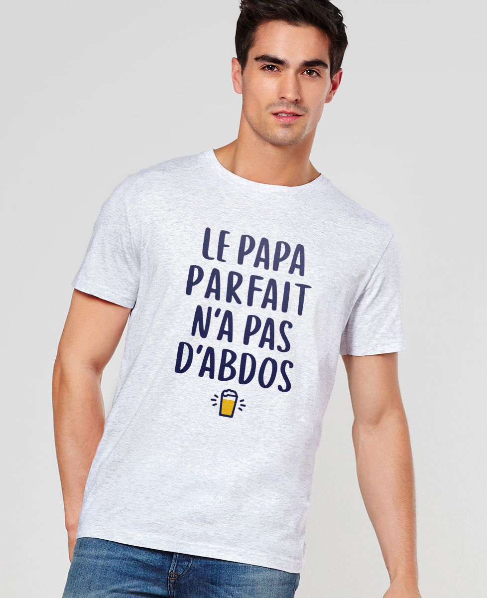 T-shirt homme Le papa parfait n'a pas d'abdos - Cadeaux Papa, Apéro