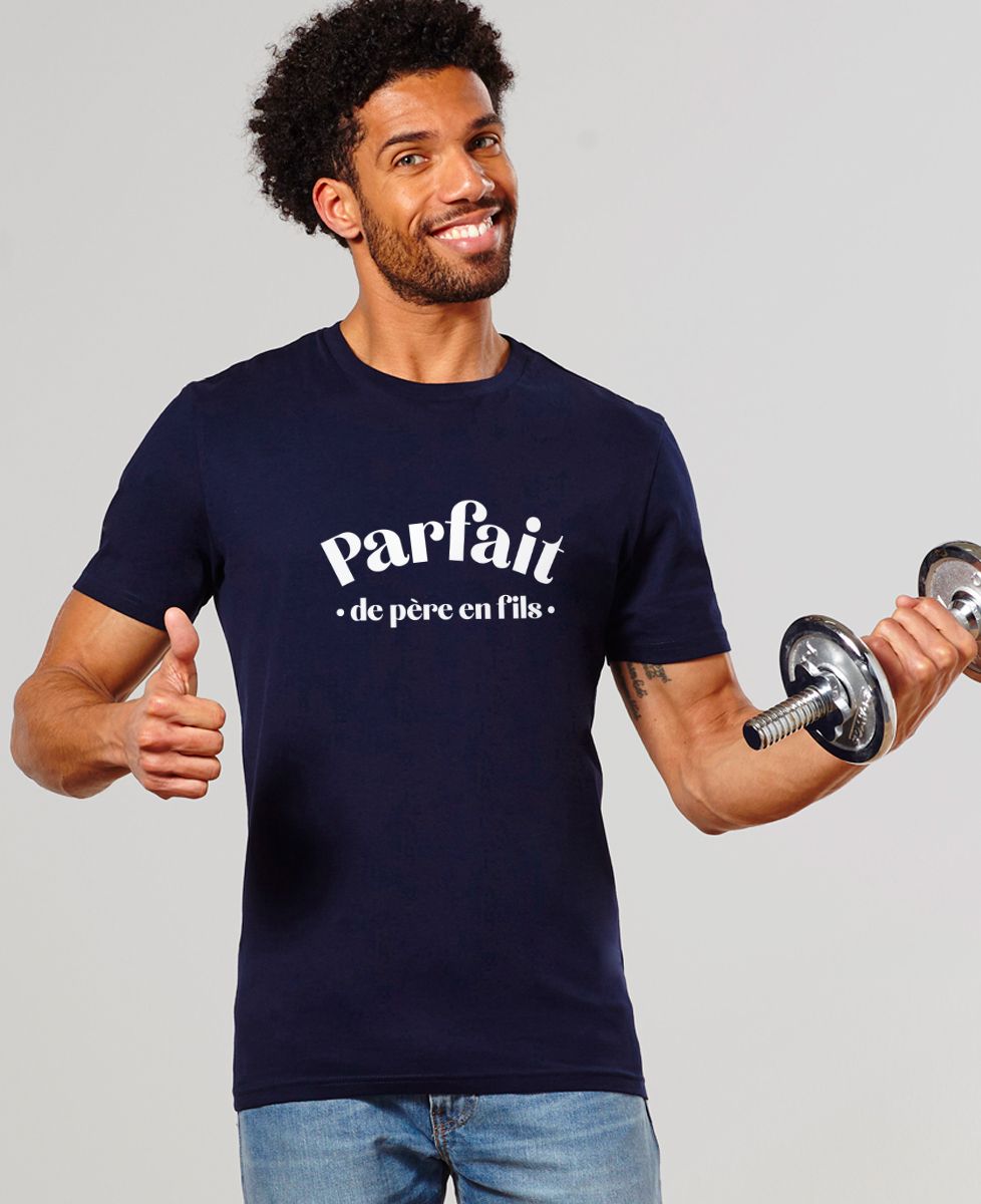 T-shirt homme Parfait de père en fils - Cadeaux Papa, Duo assortis