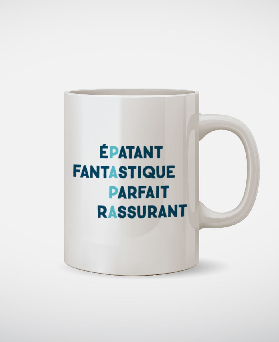 Mug Papa Épatant Fantastique Parfait Rassurant - Cadeaux Papa