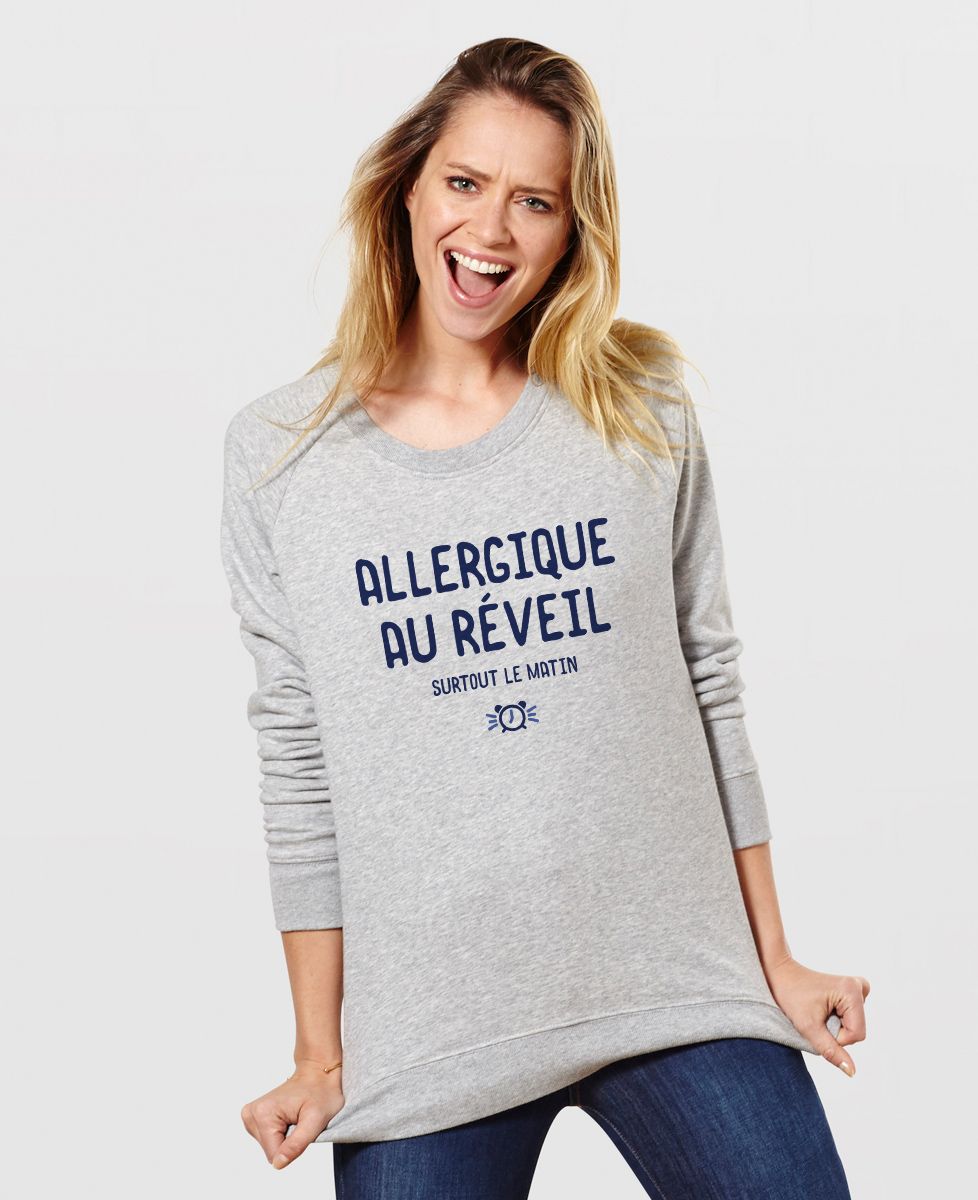 Sweatshirt femme Allergique au réveil