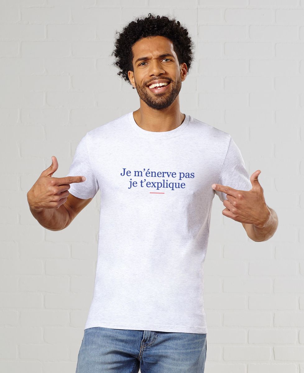 T-shirt homme Je m'énerve pas je t'explique