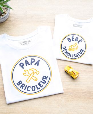 T-shirt homme Papa bricoleur - Duo assortis