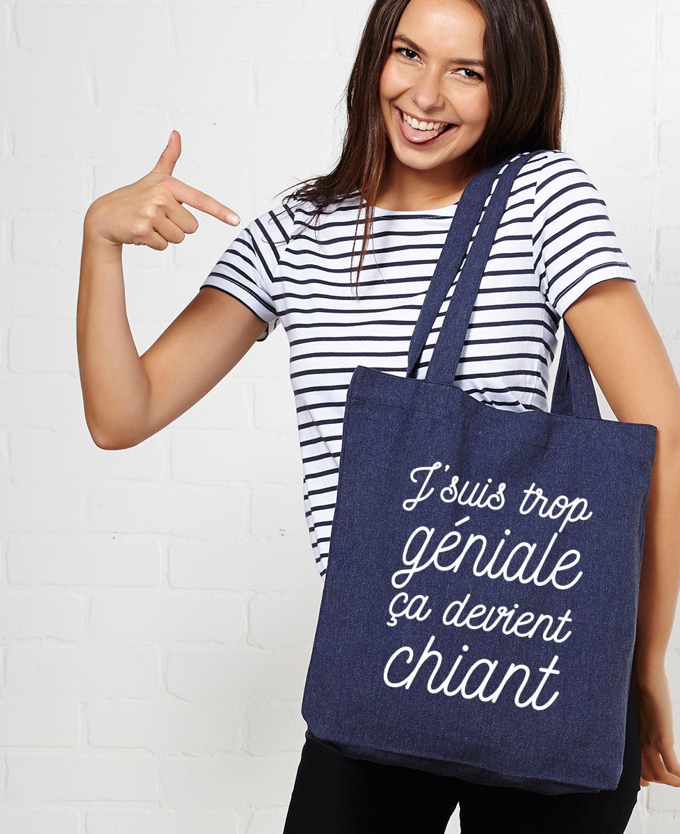 Tote bag J'suis trop géniale - Cadeaux Couple