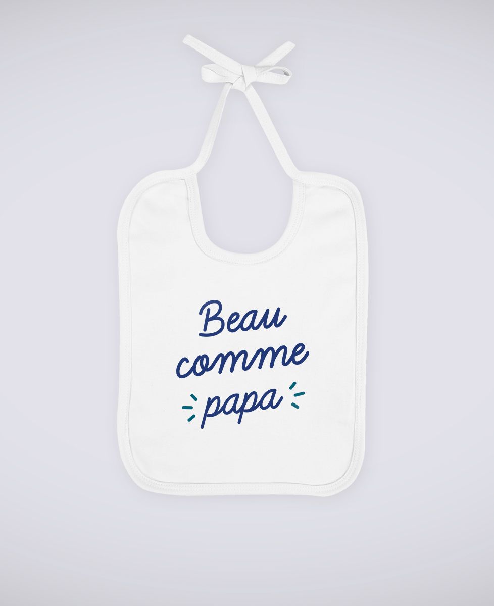 Bavoir Beau comme papa - Cadeaux Papa, Duo assortis