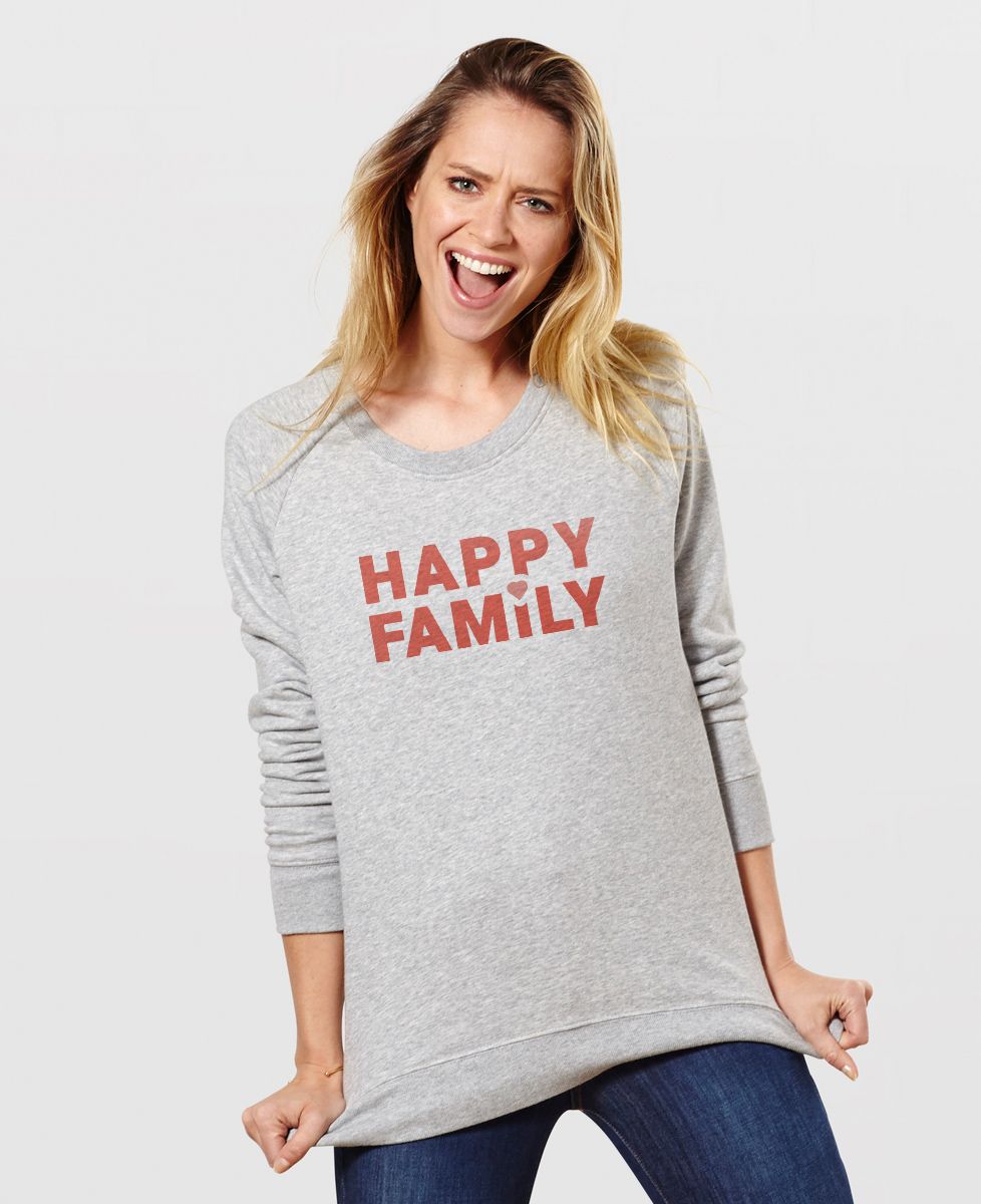 Sweatshirt femme Happy Family - Duo assortis