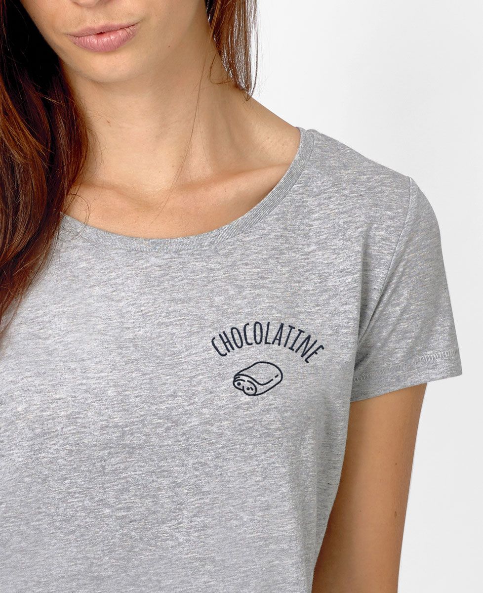 T-Shirt femme Chocolatine brodé