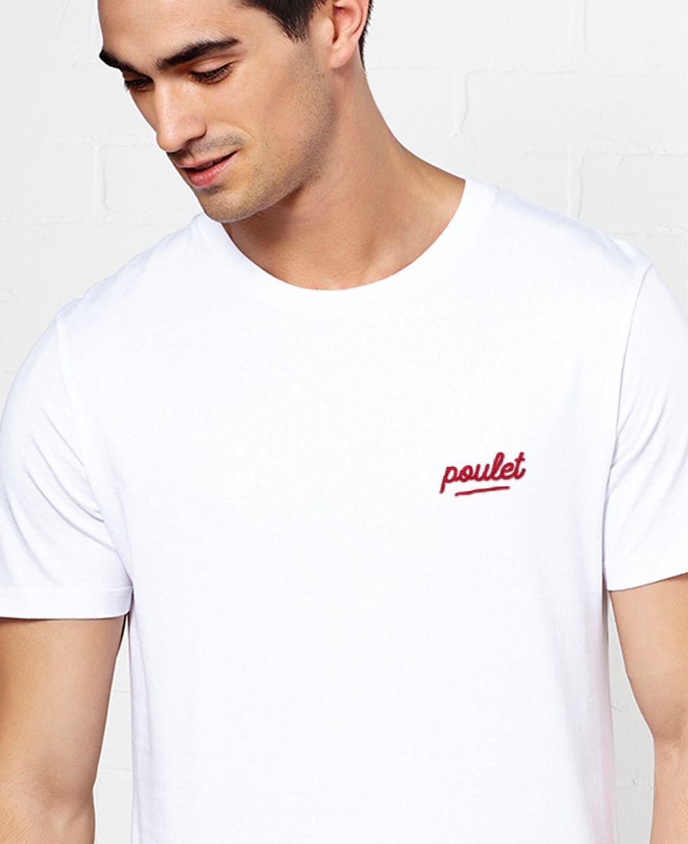 Heren-T-shirt Kip (geborduurd) - Geschenken voor koppels, Dieren