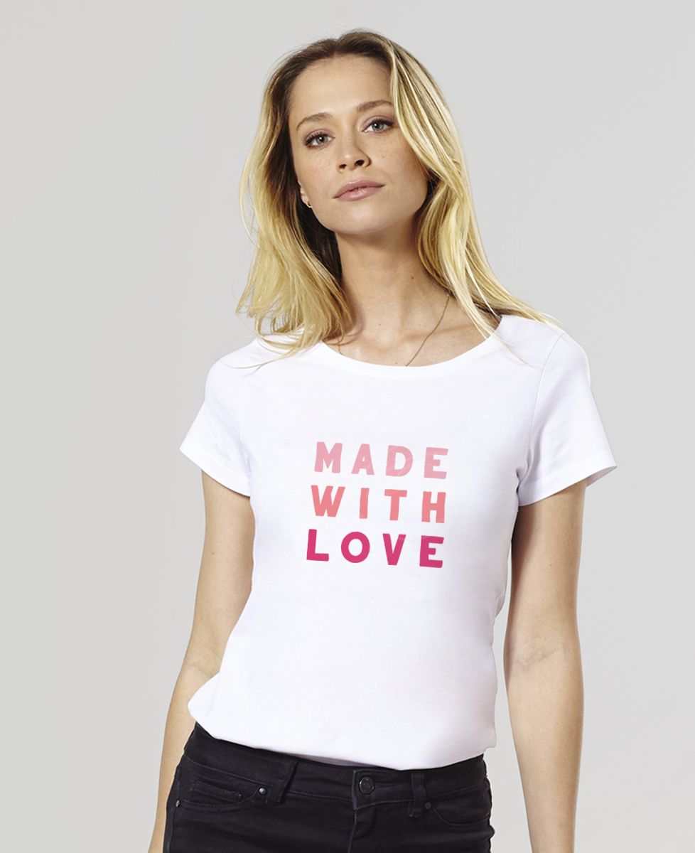 T-shirt femme Made with love - Cadeaux Couple