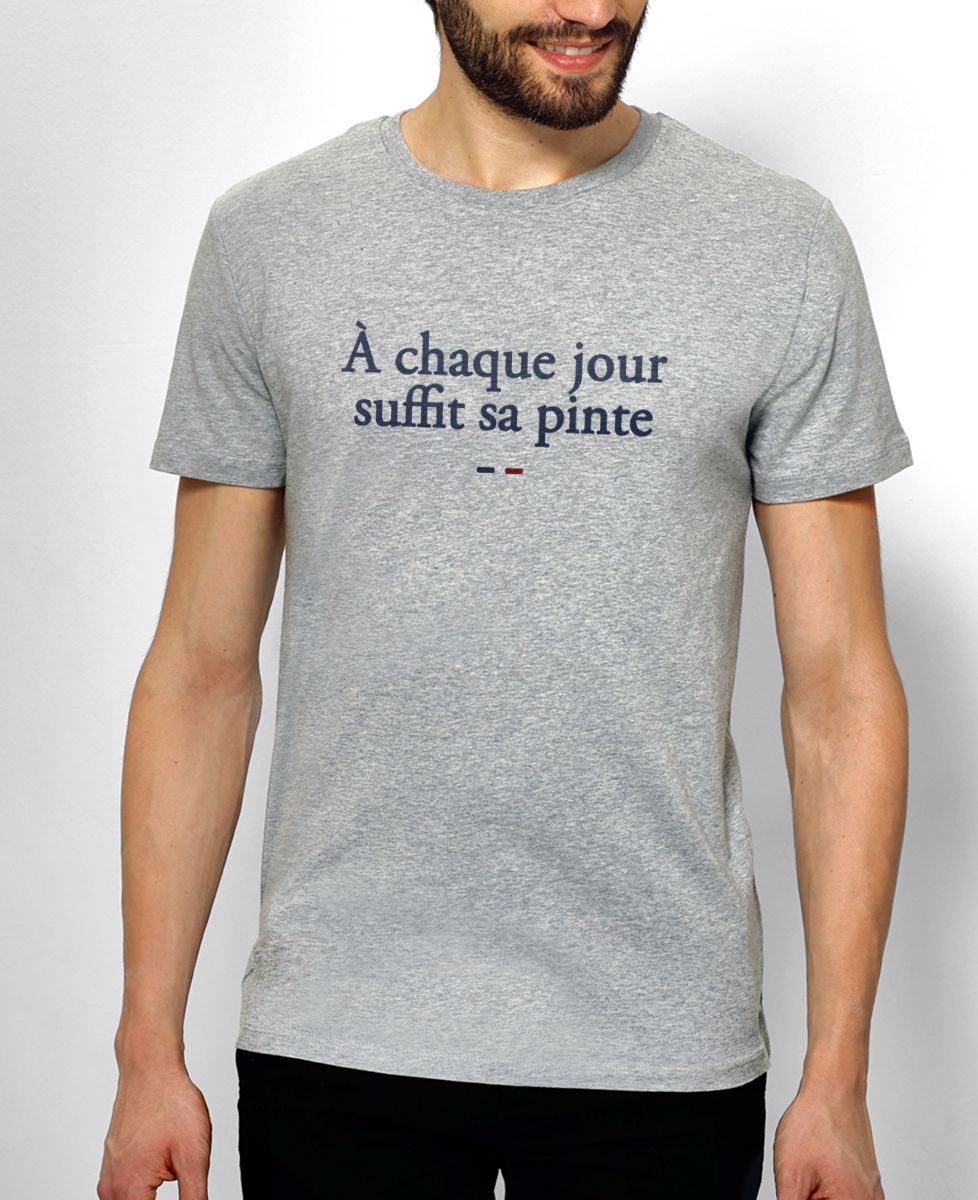 T-shirt homme À chaque jour suffit sa pinte - Apéro